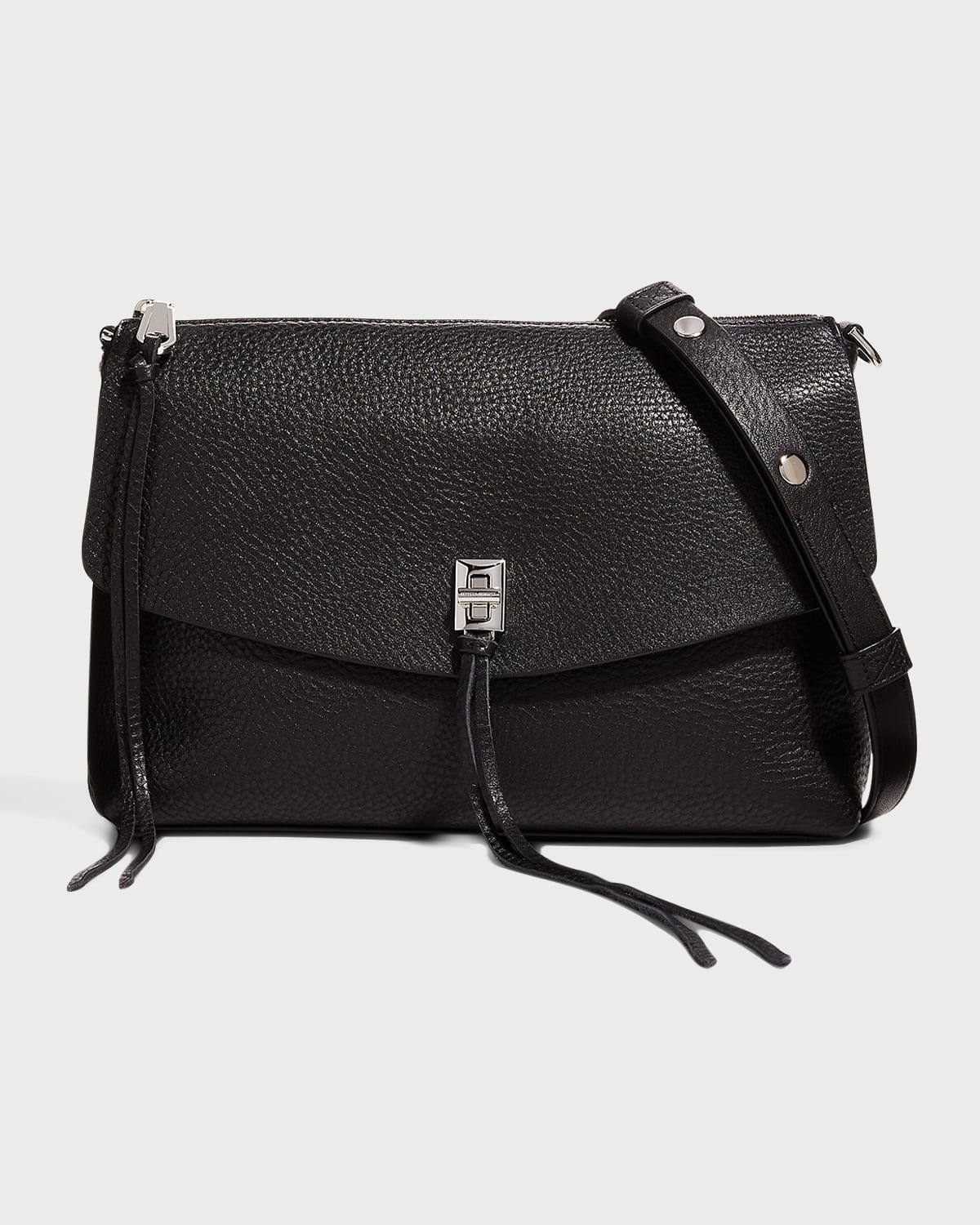Darren Zip Leather Shoulder Bag | Neiman Marcus