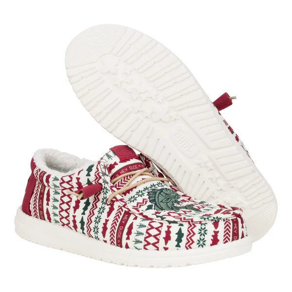 Wally Merry Fishmas Sweater - Multi/Red | HEYDUDE