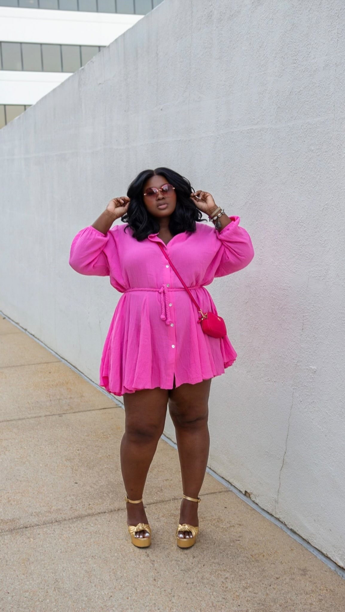 I wanted something easy enough for a casual day but pretty enough to make an entrance. This pink shirt dress checks both boxes with a relaxed fit, adjustable waist, and flowy skirt that moves beautifully when you walk.   summer dress outfit, pink summer dress, plus size dress, shirt dress women, vacation outfit, brunch dress, date night outfit, flowy dress, colorful dress, summer fashion

#LTKootd #LTKSeasonal #LTKMidsize