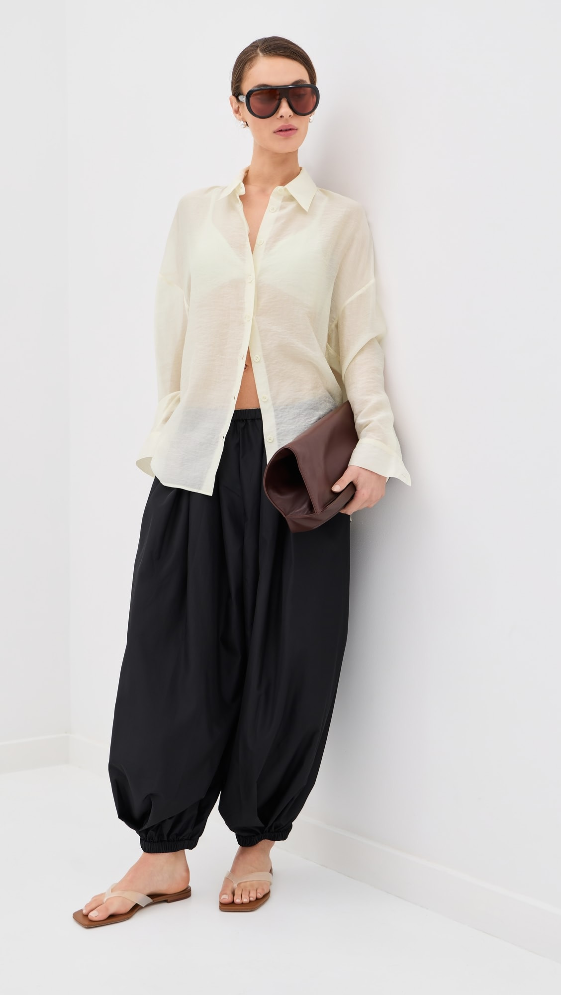 Tibi Summer Voile Oversized Shirt | Shopbop | Shopbop