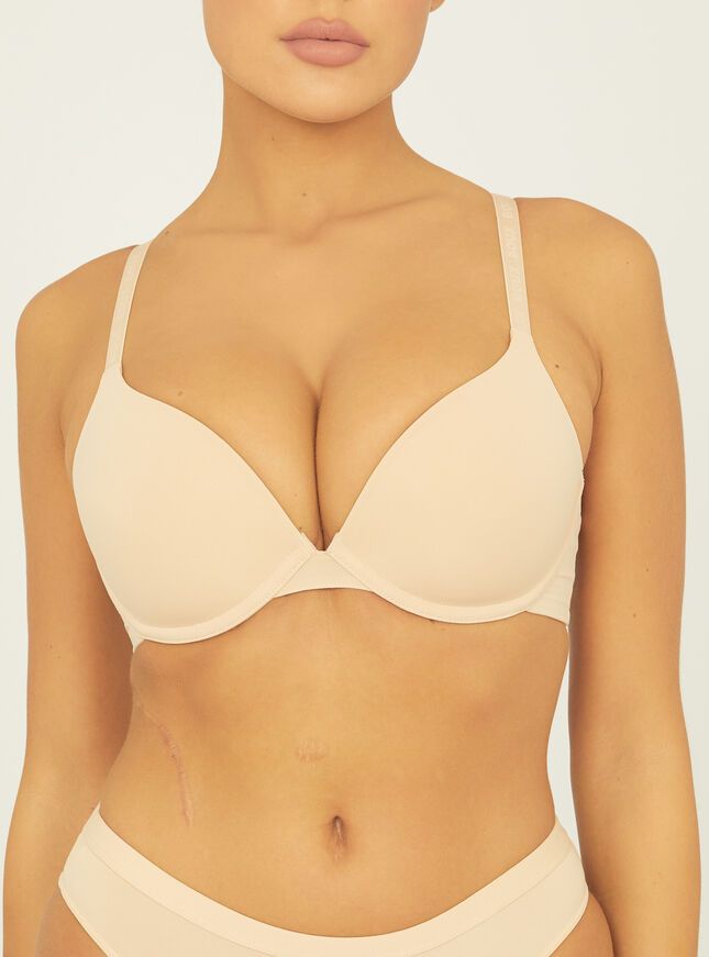 Padded microfibre plunge t-shirt bra - 02 Fair | Boux Avenue (UK)