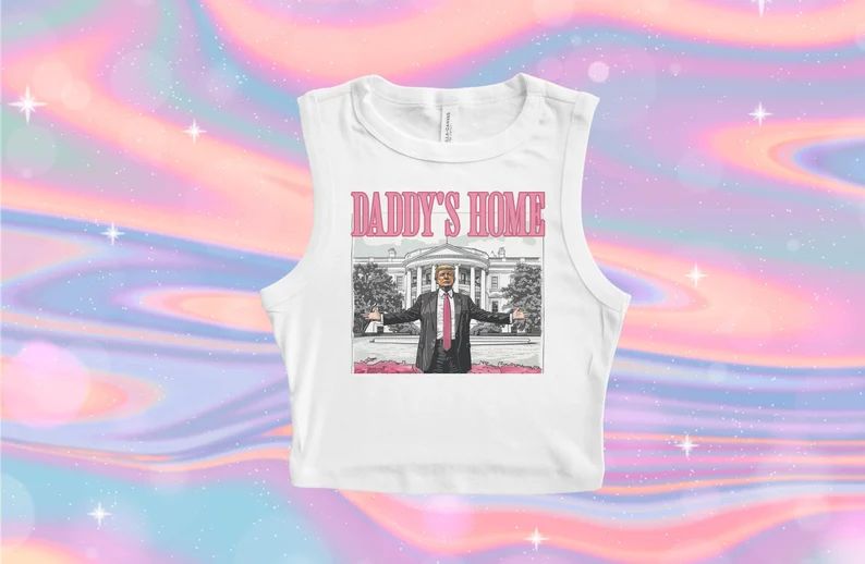 Trump White House Crop Tank, Trumps Home Crop, President 2024 Baby Tee, Trumps Back Womens Top, N... | Etsy (US)