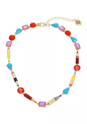 Betsey Johnson Back to School Pencil Collar Necklace, 16 in | Belk