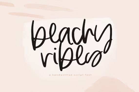 Beachy Vibes Font - Modern Handwritten Script Font, Boho Font, Cricut Font, Modern Calligraphy, W... | Etsy (US)