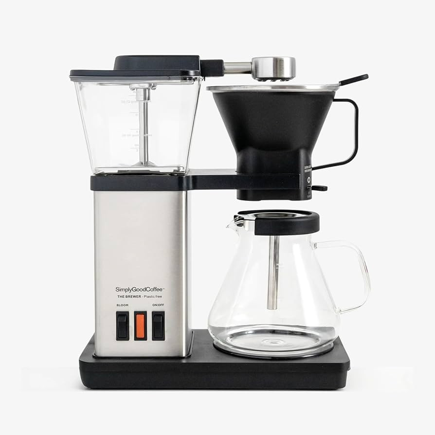 SimplyGoodCoffee THE BREWER - Plastic-Free. Coffee Maker/Coffee Machine. 8 Cup Automatic Drip Pou... | Amazon (US)