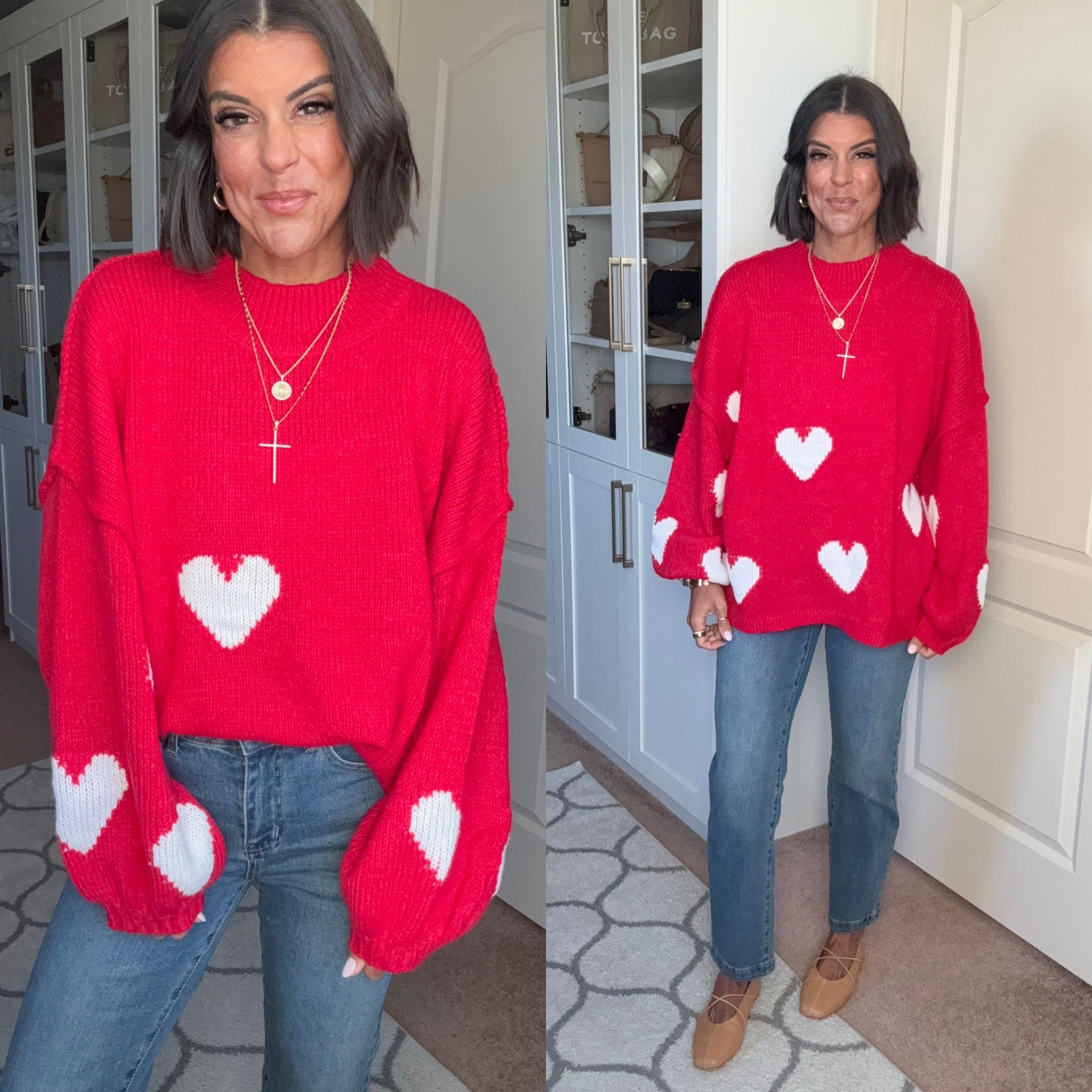 Size small in sweater Size 2 in jeans Shoes fit tts

#LTKFindsUnder100 #LTKSeasonal