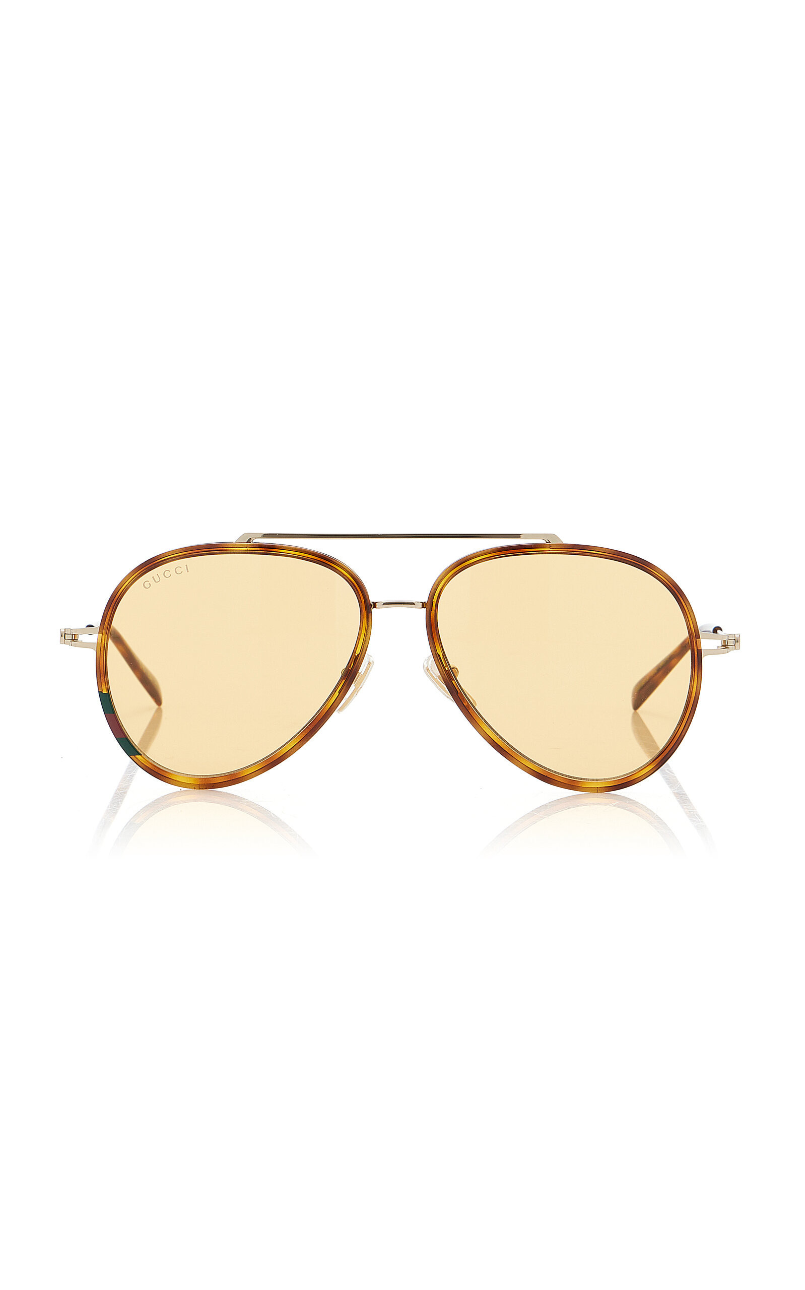 Gucci Aviator-Frame Metal Sunglasses - Moda Operandi | Moda Operandi (Global)
