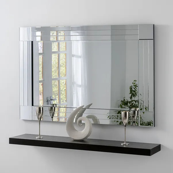 Yearn Triple Bevelled Rectangle Overmantel Wall Mirror | Dunelm