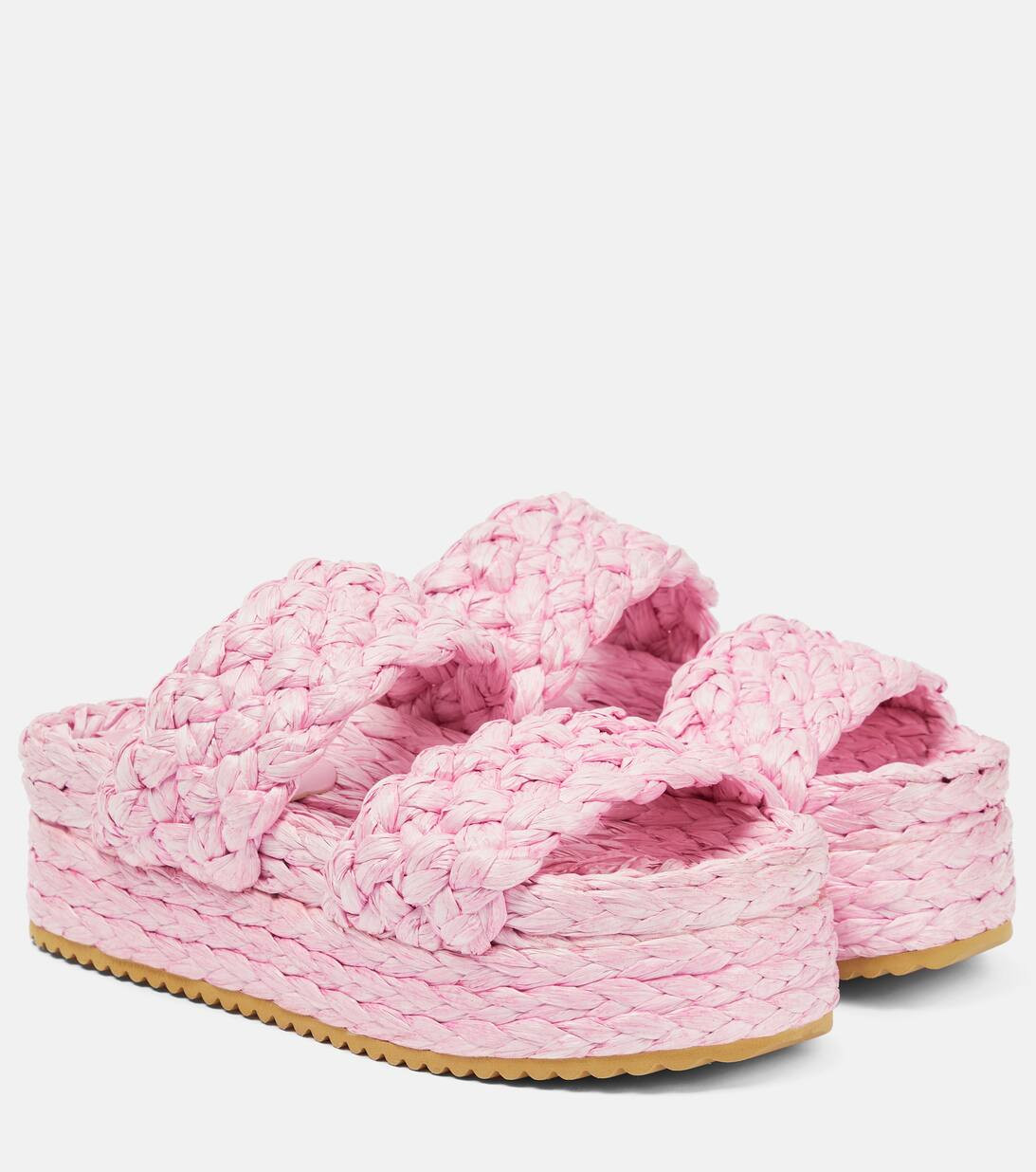 Platform raffia sandals | Mytheresa (US/CA)
