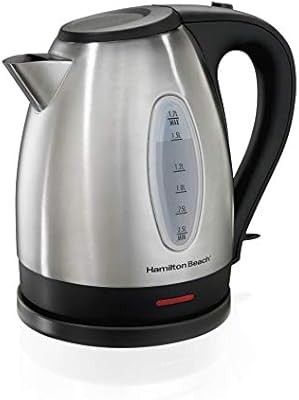 Hamilton Beach Electric Tea Kettle, Water Boiler & Heater, 1.7 L, Cordless, Auto-Shutoff and Boil... | Amazon (US)