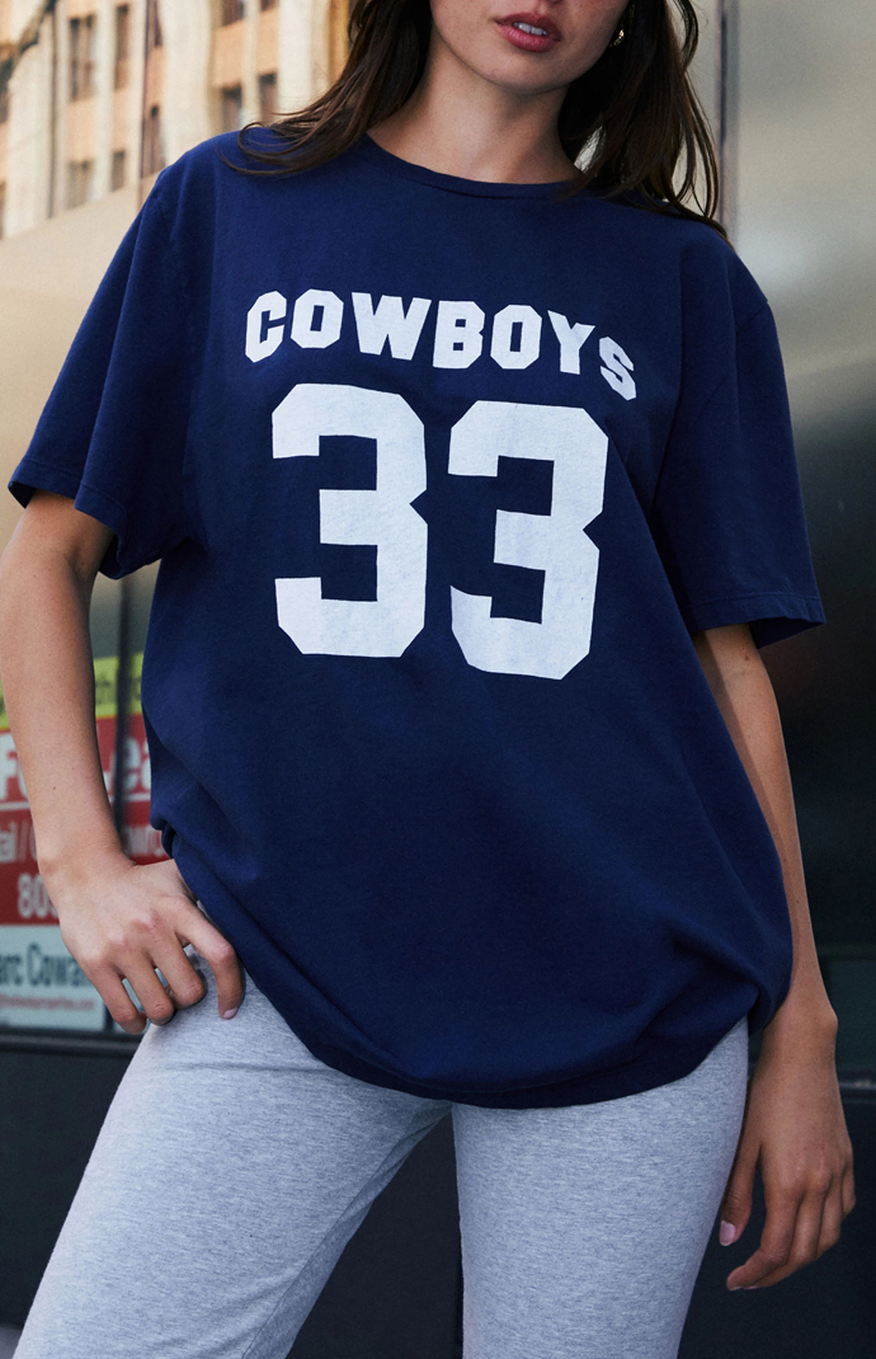 John Galt Navy Penelope Cowboys 33 T-Shirt | PacSun
