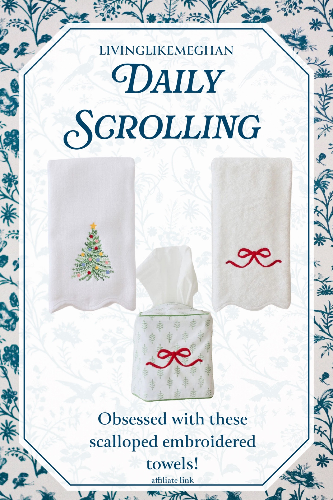 These scalloped embroidered towels are giving me all the festive feels! 🎄 Perfect for adding a touch of holiday cheer to your kitchen or bathroom. Subtle but stylish, and just right for the season! Tap to grab these beauties before they sell out!

• Holiday towels • Embroidered towels • Festive home decor • Scalloped edge decor • Christmas kitchen accents

#LTKHoliday #LTKSeasonal #LTKHome