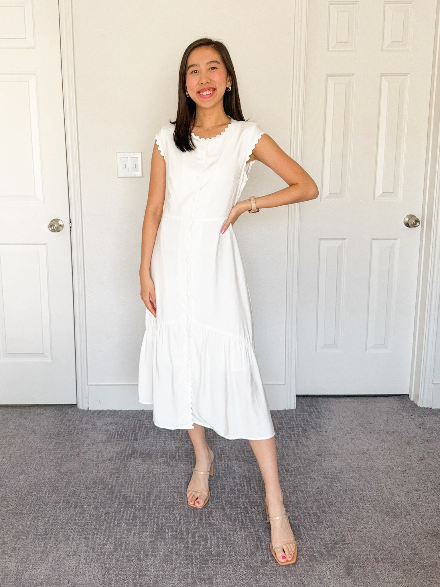 Dress (XS), white dress, white dresses, bride dress, midi dress 

#LTKsalealert #LTKstyletip #LTKfindsunder50