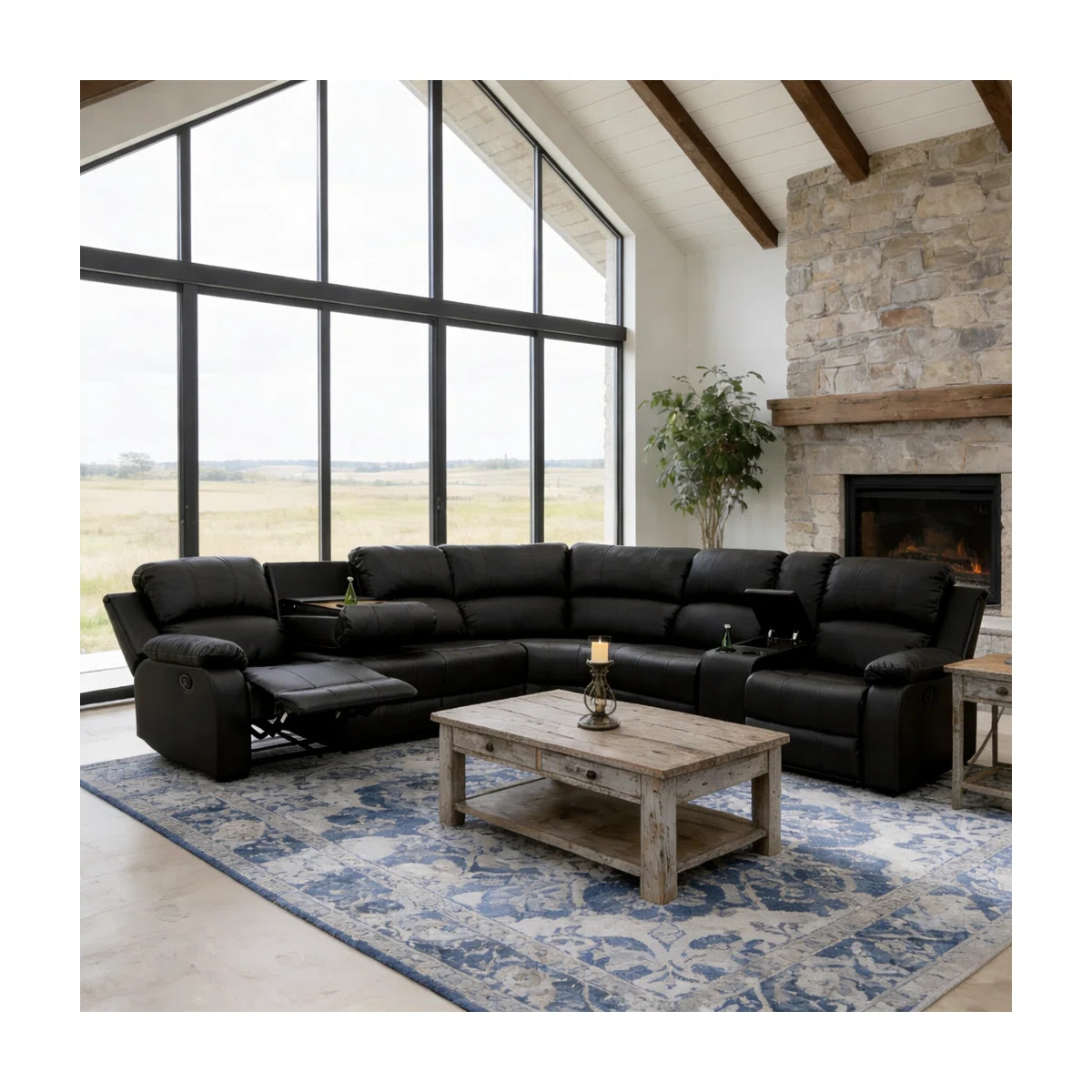 3 - Piece Upholstered Reclining Sectional | Wayfair North America