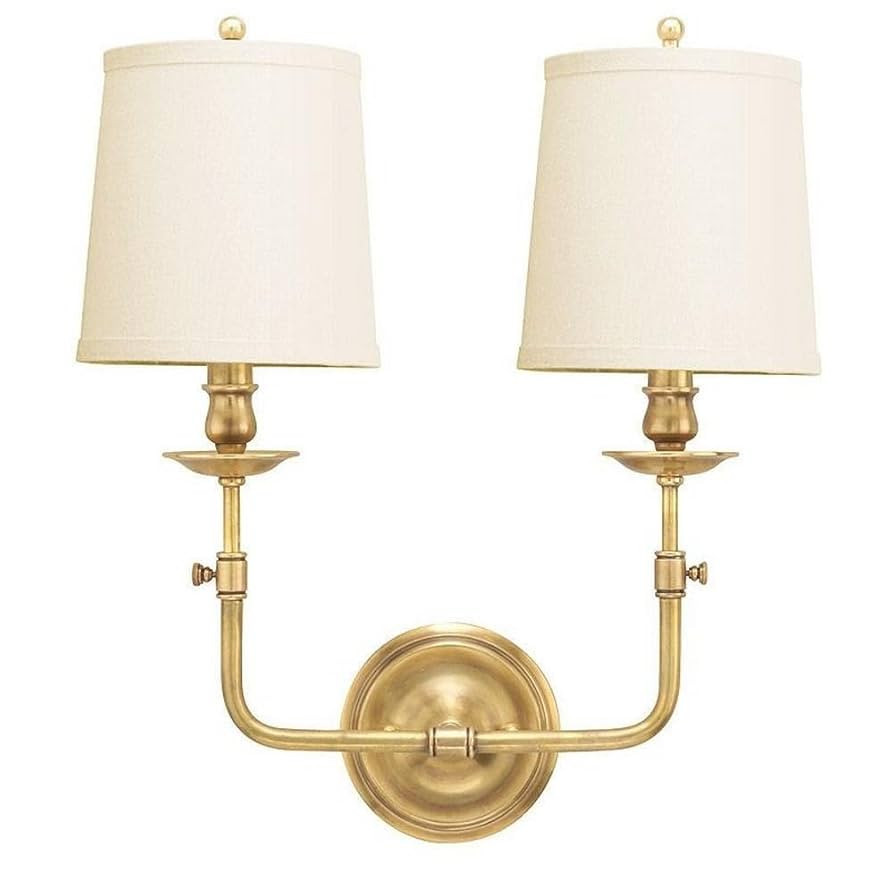 Hudson Valley Lighting 172-AGB Logan - Two Light Wall Sconce - 16 Inches Wide by 15.875 Inches Hi... | Amazon (US)