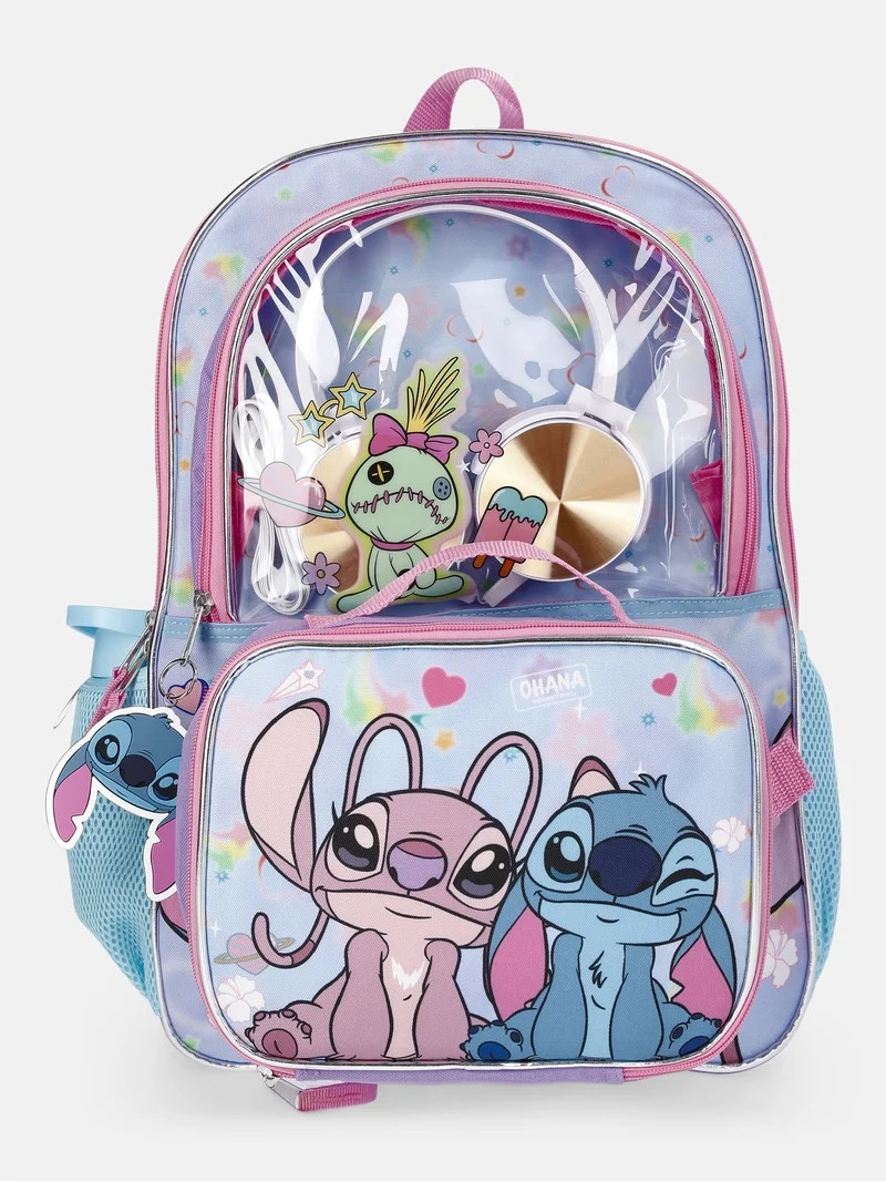 Lilo & Stitch Blue Backpack Set with Lunch kit, Headphones and Water Bottle | Walmart (US)