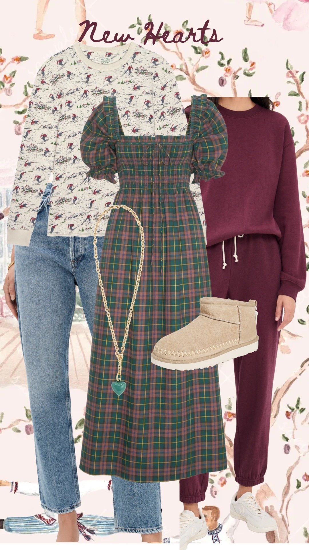 Red sweatpants, winter athleisure, holiday outfit, casual Holliday outfit, nap dress, Christmas dress, Thanksgiving, apres ski, straight leg jeans, Uggs 

#LTKSeasonal #LTKHoliday #LTKStyleTip