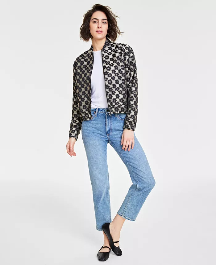On 34th Women's Brocade Bomber Jacket, Created for Macy's - Macy's | Macy's