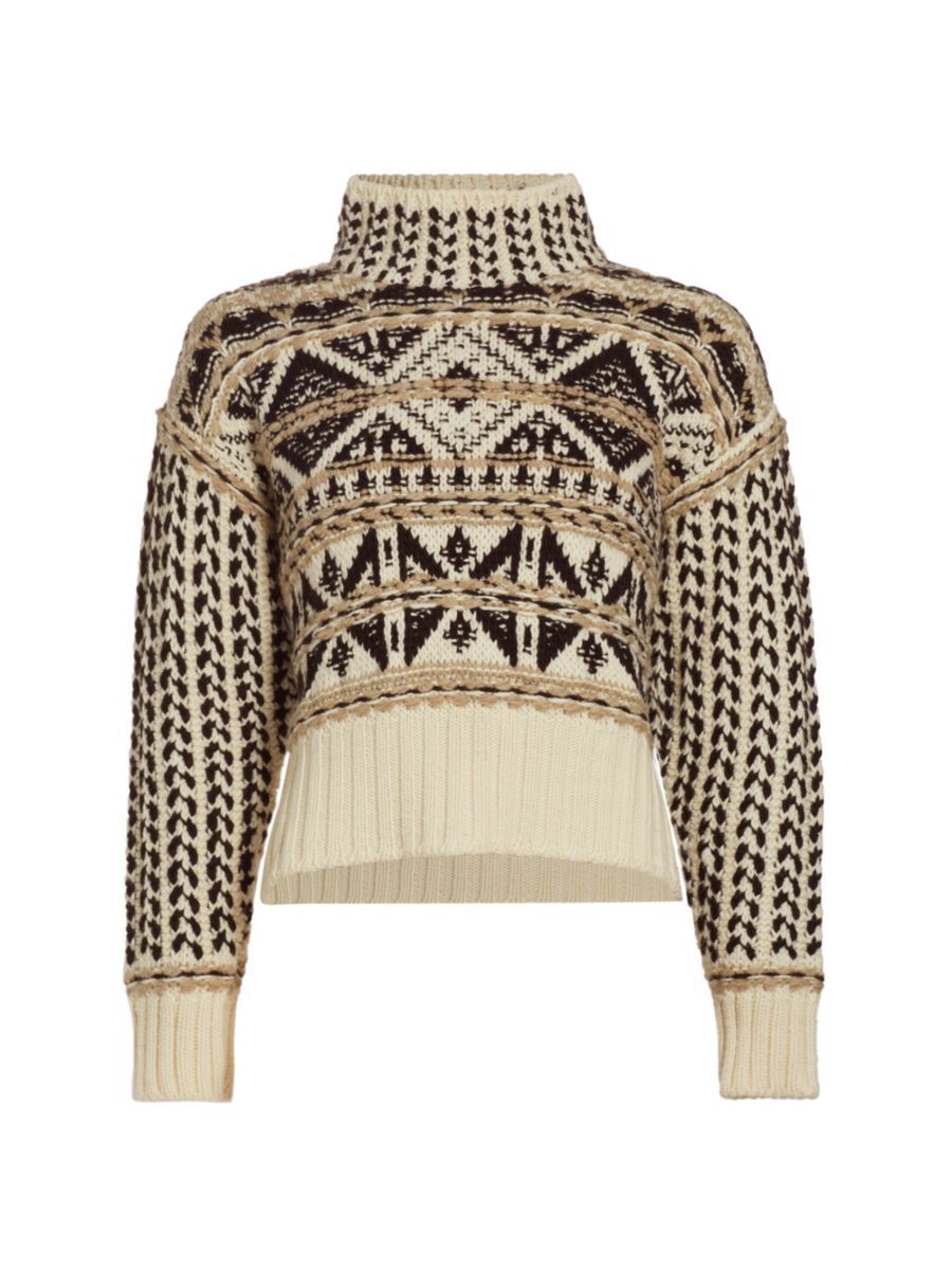 Vail Wool-Blend Geometric Sweater | Saks Fifth Avenue