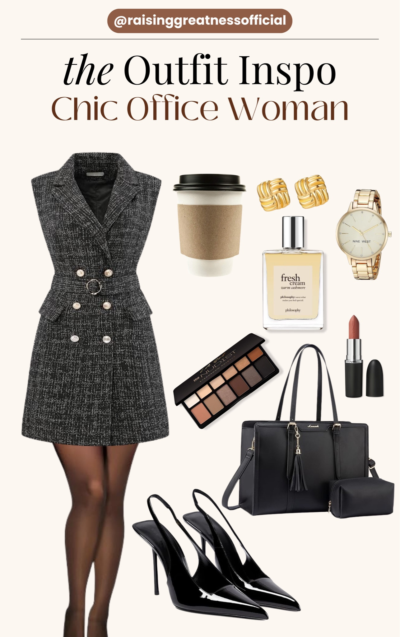 💼☕ Command the office in style! This polished blazer dress, paired with sleek pumps and gold details, exudes confidence. Add a structured bag and soft glam makeup for a powerful yet elegant look. #OfficeStyle #ChicOfficeWear #BossBabe #WorkwearInspo #RaisingGreatness

#LTKMostLoved #LTKStyleTip