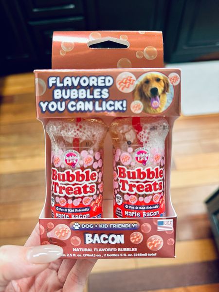 I’m cracking up right now because I’m already picturing this playing out in my head 🫧 I had grabbed these bacon flavored bubbles for my dogs Easter baskets 🐾 and I just realized it said kid friendly. My daughter knows how to read and is obsessed with bacon 🥓.

#LTKSeasonal #LTKkids #LTKfindsunder50