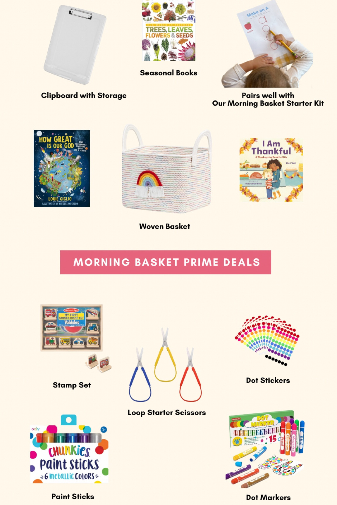 Best deals on Morning Basket essentials

#LTKkids #LTKxPrime #LTKHolidaySale