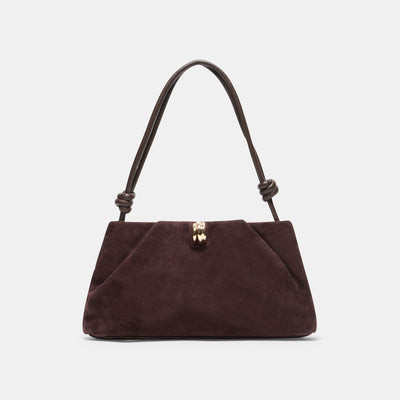 Ravel Shoulder Bag in Chocolate Suede By Dolce Vita | DolceVita.com