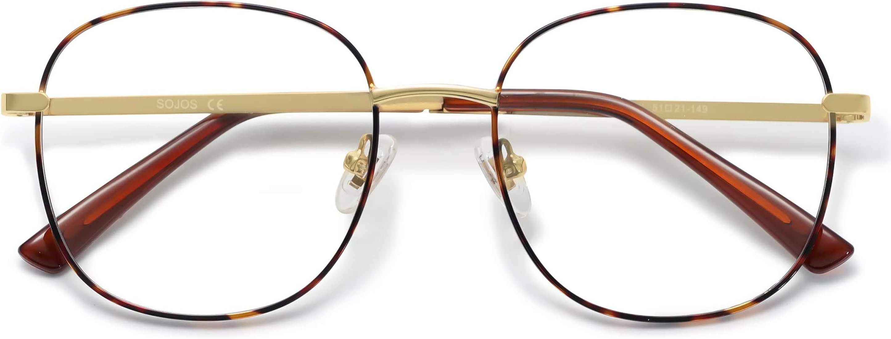 SOJOS Classic Square Blue Light Blocking Glasses for Women Men Stylish Computer Glasses SJ1137 | Amazon (US)