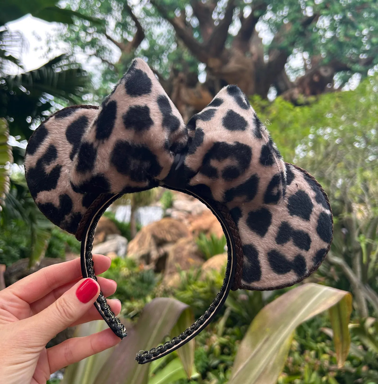 Cheetah print Mickey ears headband for adults, Animal Kingdom Mouse Ears for Disney trip, Leopard... | Etsy (Global)