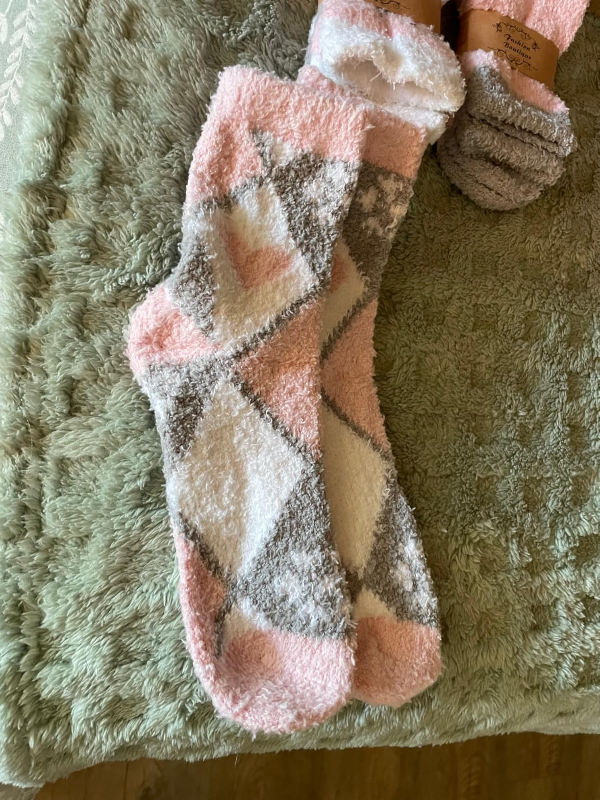 WEVIAS Womens Fuzzy Socks Fluffy Cozy Heart Comfy Winter Thick Warm Pink Plush Fleece Sleep Slipp... | Amazon (US)