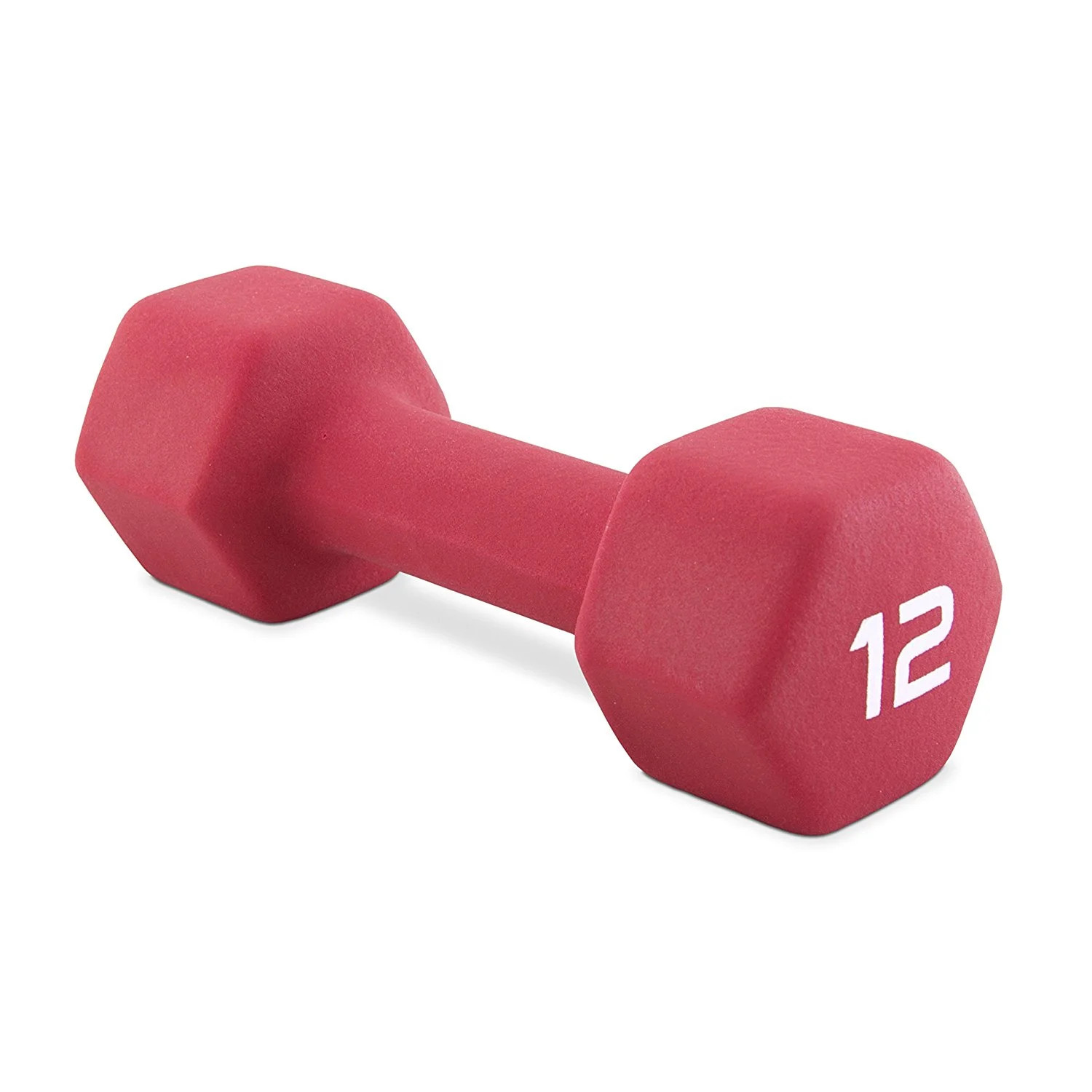 CAP Barbell 12lb Neoprene Dipped Dumbbell, Red, Single | Walmart (US)