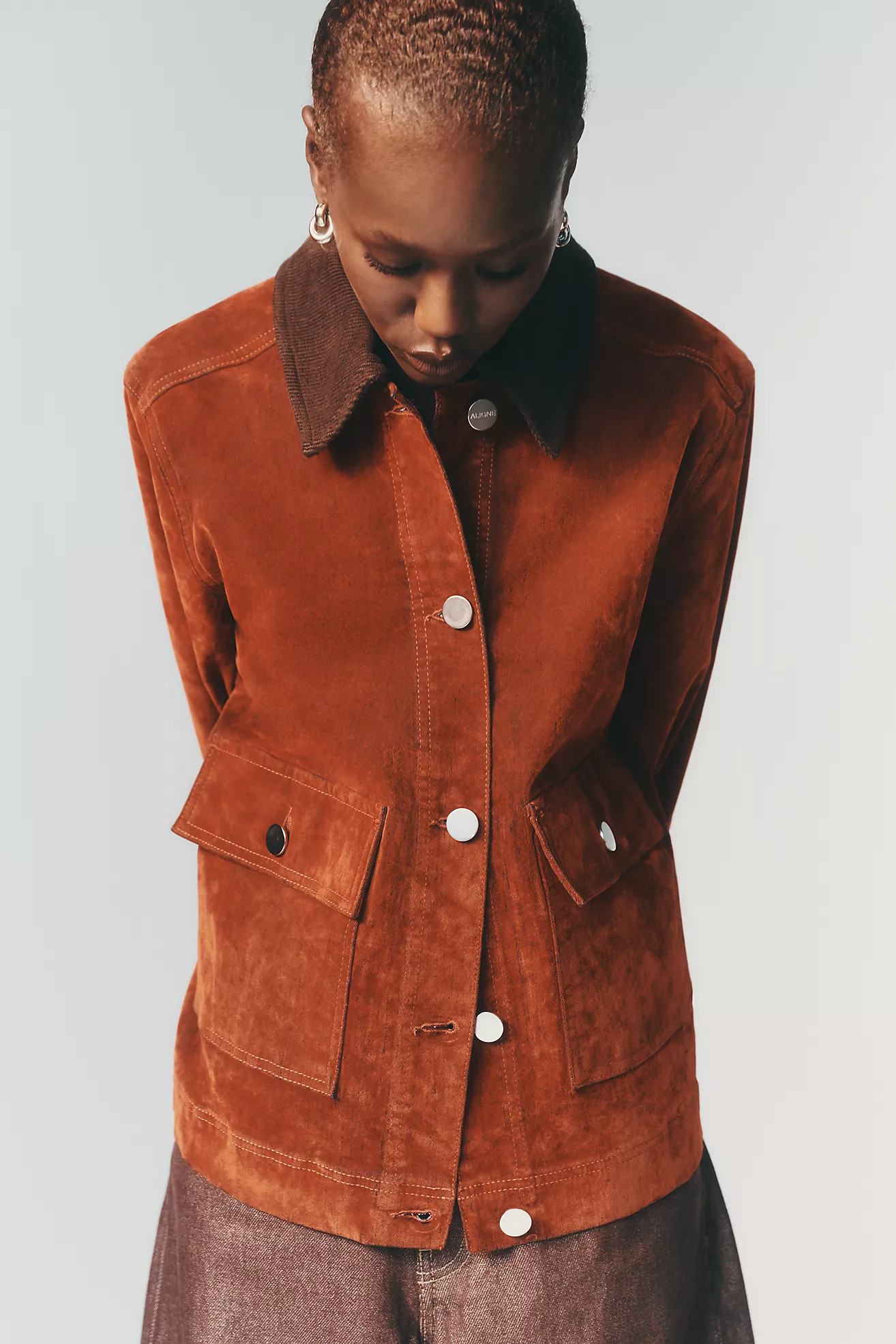 Bark Flock Cotton Stretch Jacket | Anthropologie (US)