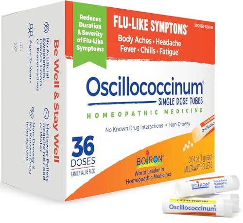 Boiron Oscillococcinum 36 Doses Homeopathic Medicine for Flu-Like Symptoms | Amazon (US)