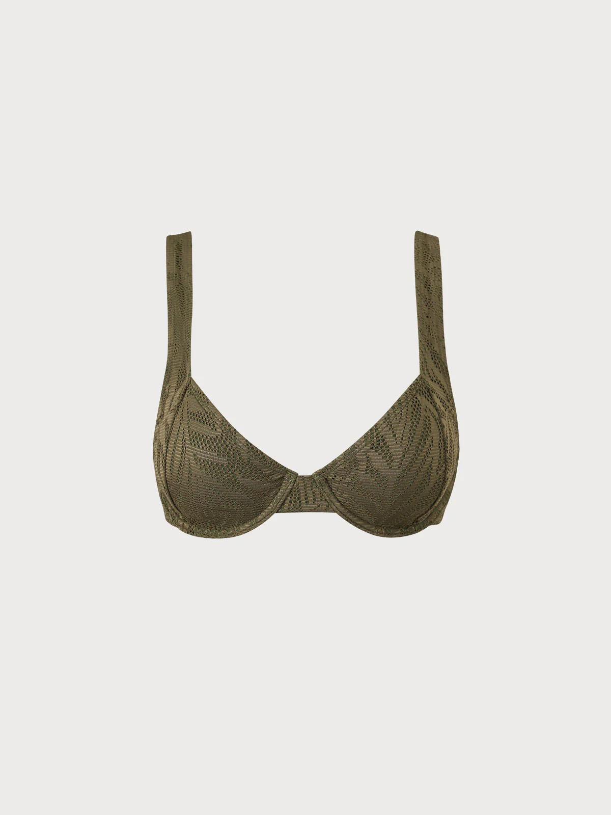 Crochet Underwire Bikini Top & Reviews - Army Green - Sustainable Bikinis | BERLOOK | BERLOOK