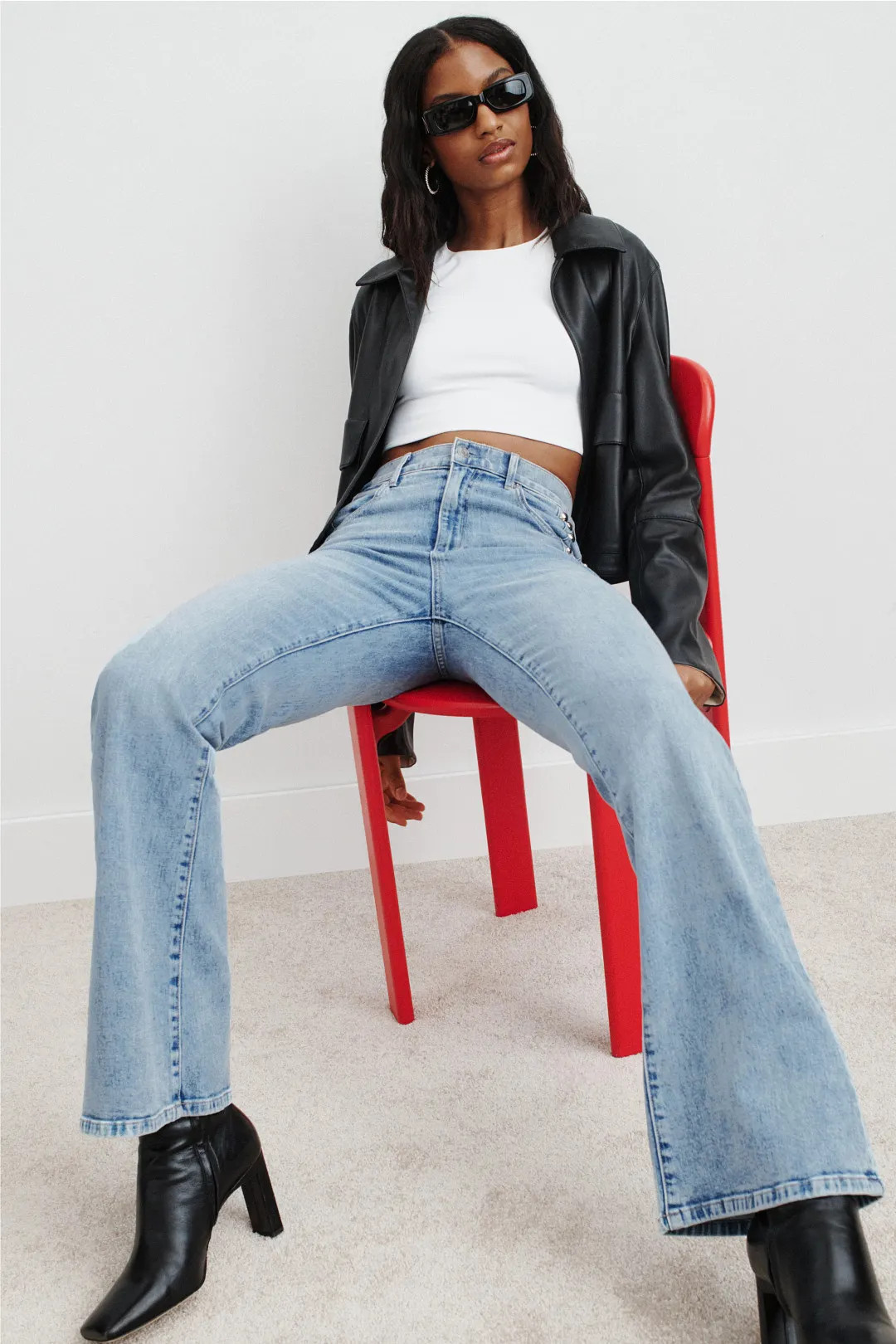 Studded Farah Flare High Rise Jeans | Rent the Runway