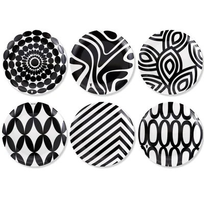 French Bull 6-Piece 6.5" B&W Appetizer Plate | Wayfair North America