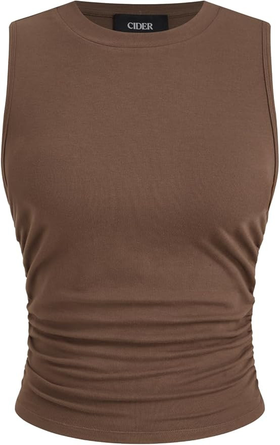 CIDER Summer Women's Round Neck Sleeveless Tank Top | Amazon (US)