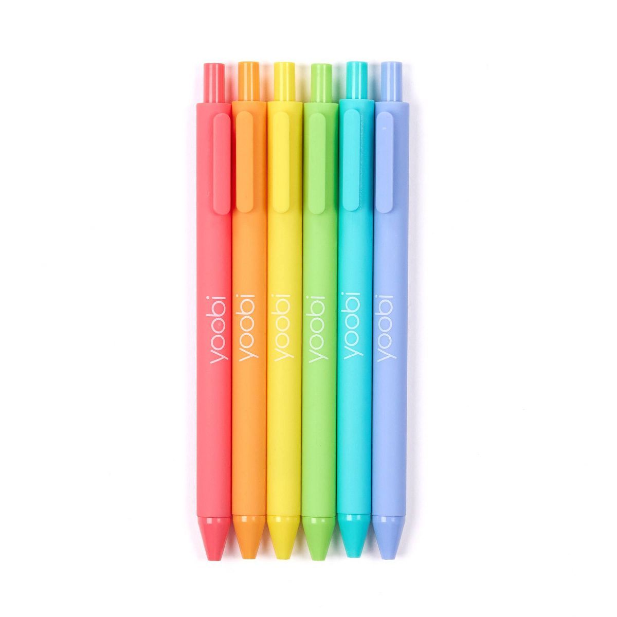 6pk Bold Color Ballpoint Pens Black Ink - Yoobi™ | Target
