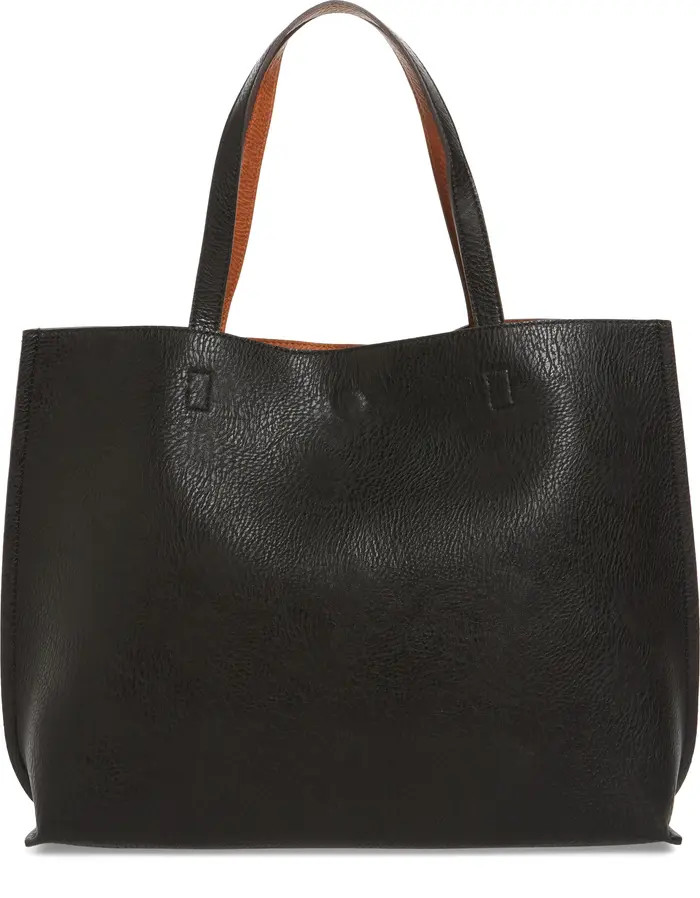 Reversible Faux Leather Tote & Wristlet | Nordstrom