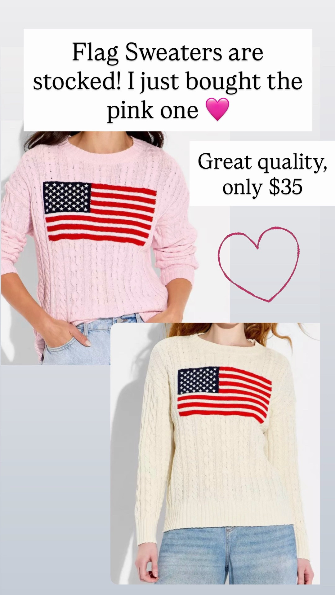 Flag sweaters for the summer

#LTKootd