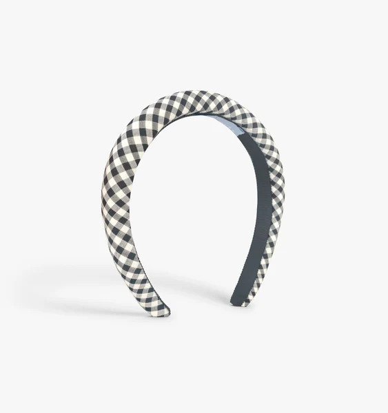 The Cleo Headband - Black/Sand Gingham | Hill House Home US