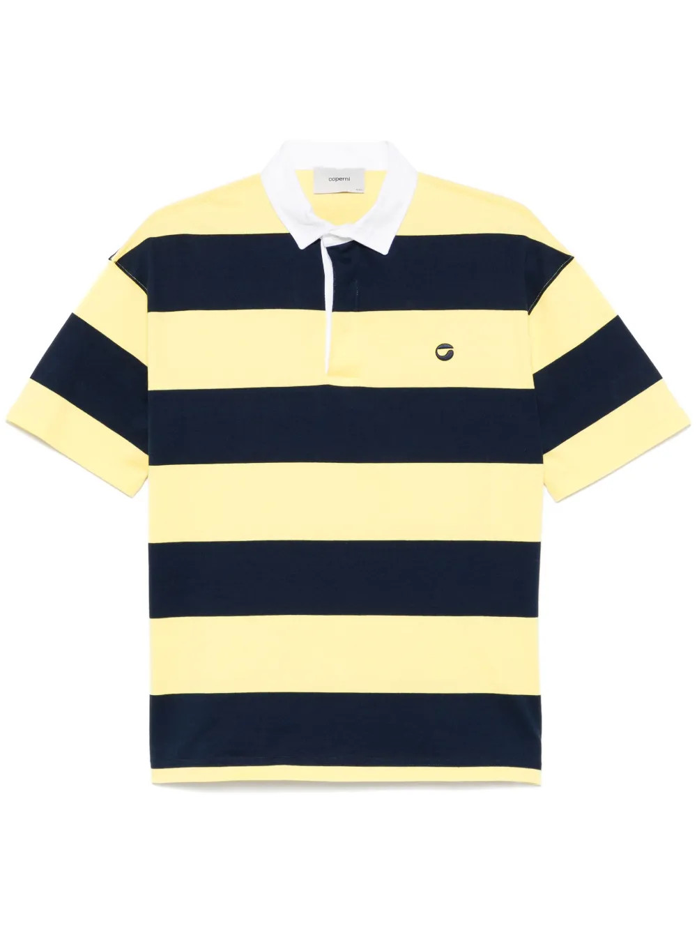 Coperni Striped Polo Top | Yellow | FARFETCH | Farfetch Global