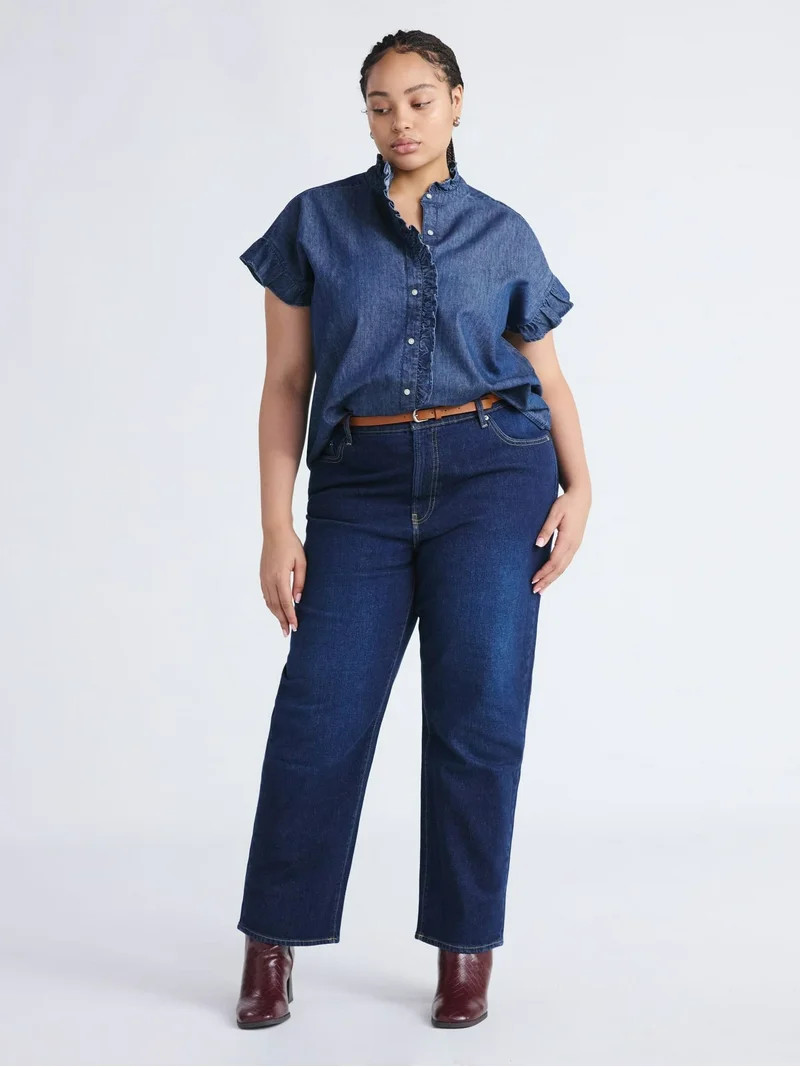 Free Assembly Women's Mid Rise Ankle Length Slim Jeans, 27" Inseam, Sizes 0-18 | Walmart (US)