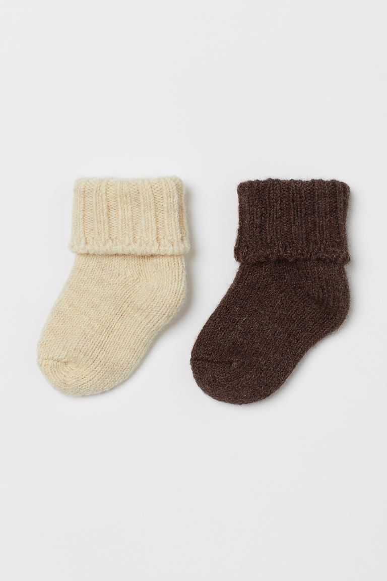 2-pack Thick Wool-blend Socks | H&M (US + CA)