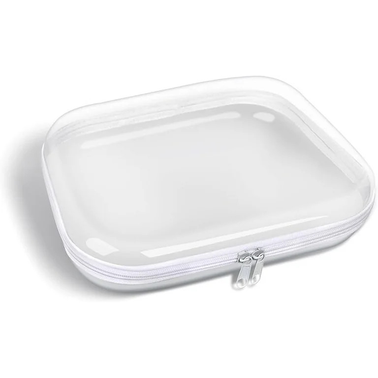 Clear Hard Shell Zipper Case,3PCS Transparent Clear Zipper Pouches,Hard Side Plastic Case Set,Por... | Walmart (US)