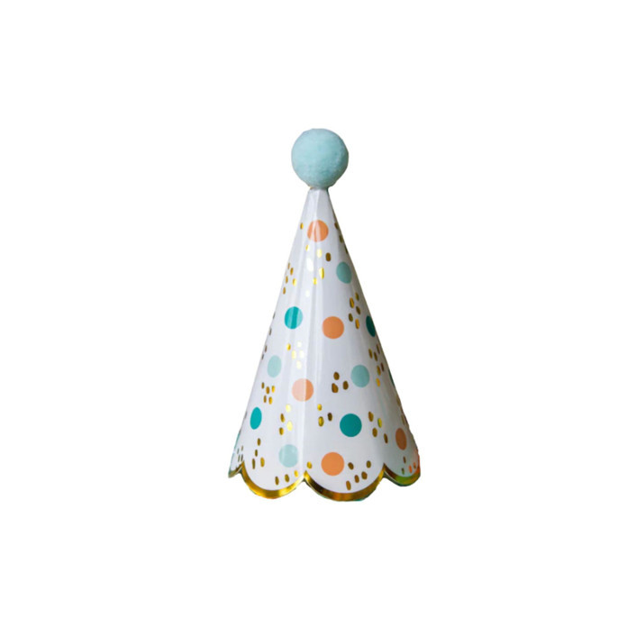 Fun Fair Party Hats, Polka Dots - Pack Of 8 | Minted