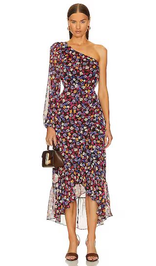 Calista Dress in Blue & Red Ditsy | Revolve Clothing (Global)