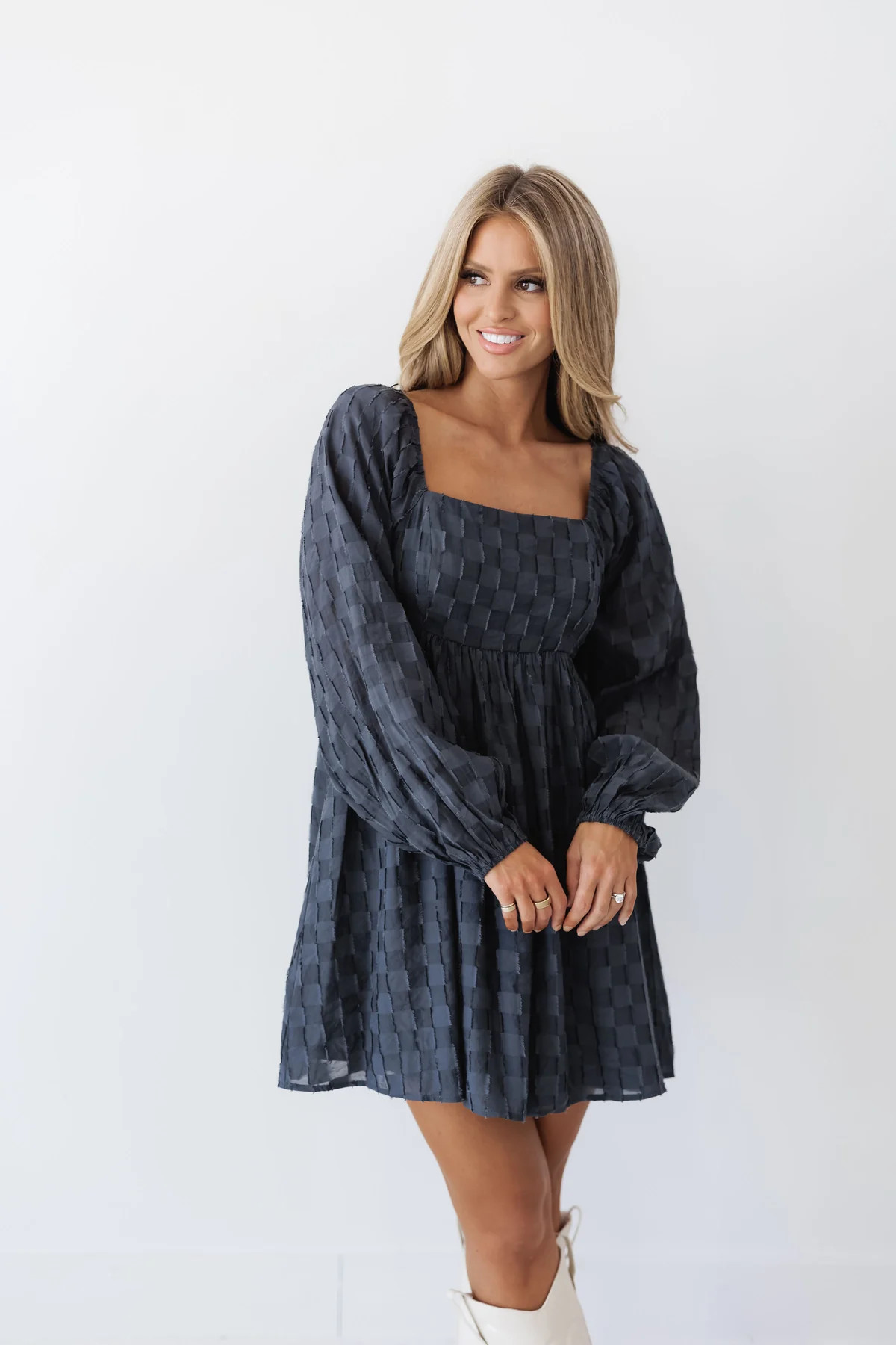 Hannah Mini Dress - Dark Teal | Landry Kate