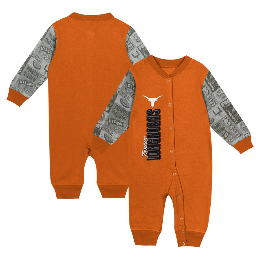 Texas Longhorns   Newborn & Infant Playbook Colorblock Long Sleeve Coveralls - Texas Orange | Fanatics