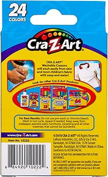 Cra-Z-Art Washable Crayons, 24 Count, Crayons for Kids Back To School Supply List Essential | Amazon (US)